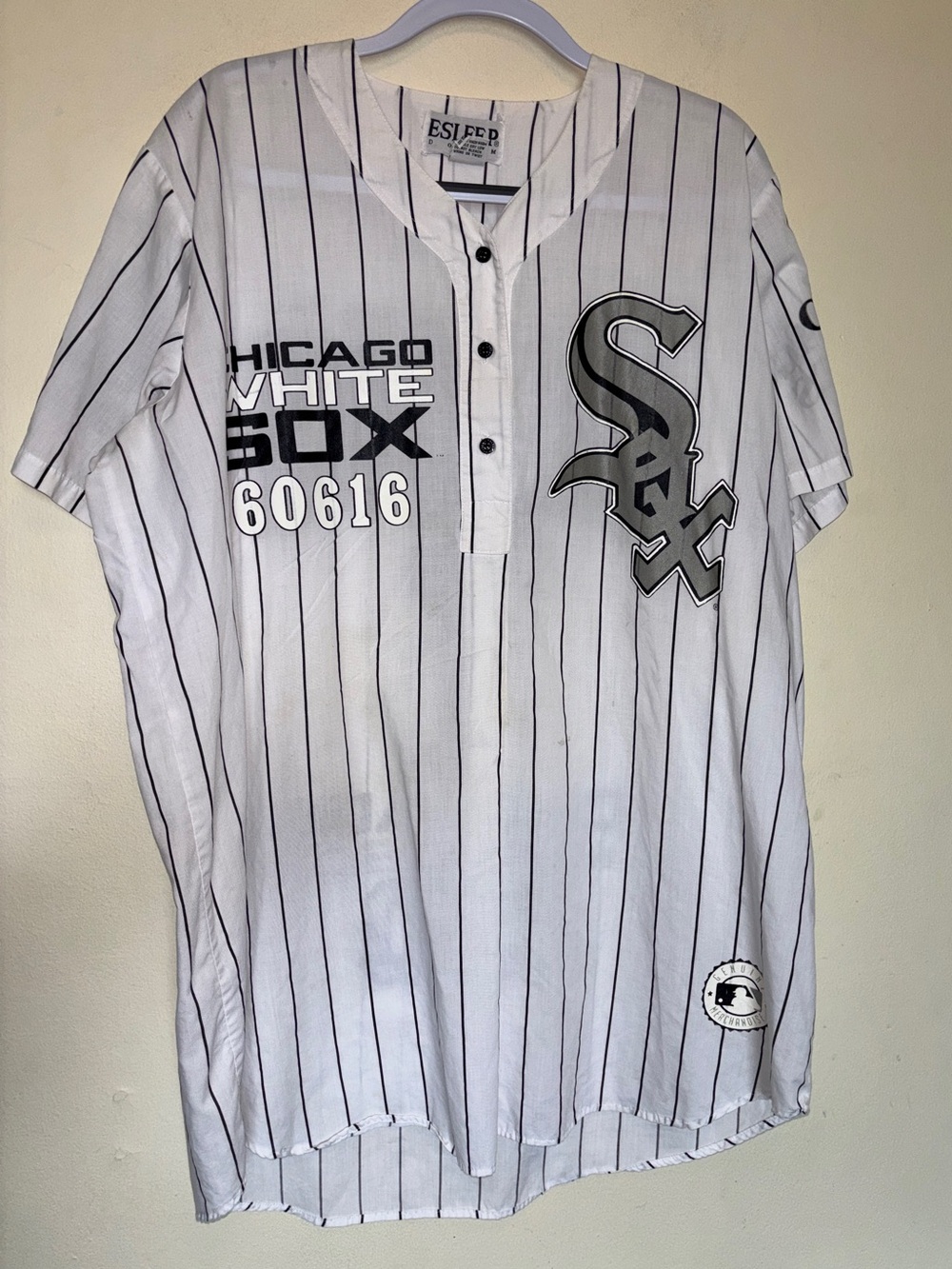 Vintage 90s Esleep Chicago White Sox Pajama Sleep Nightshirt O/S Loungewear